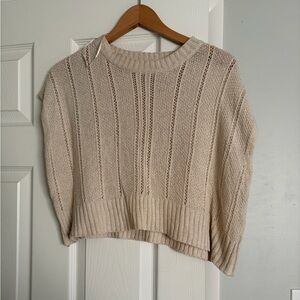 Carly Jean Los Angeles Cream Knit Sweater